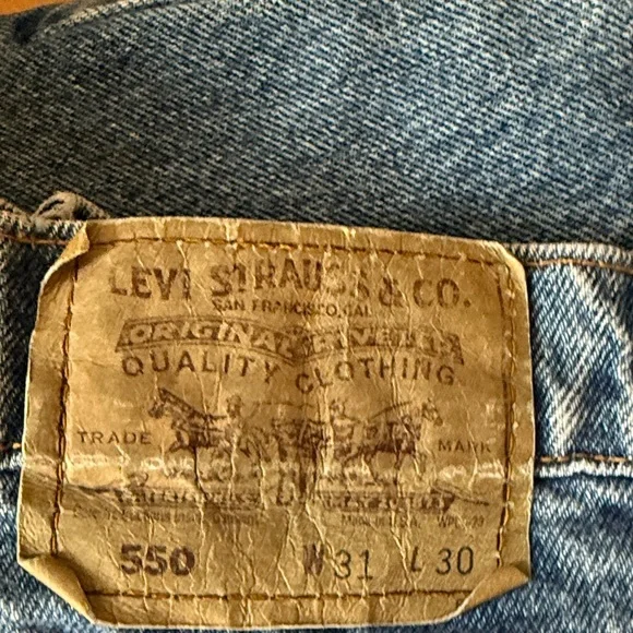 Vintage 70’s Levi’s orange label made in the USA 550 Jeans size 31x30